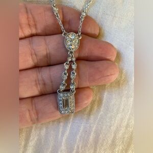 Givenchy Vintage Dainty Necklace with Crystals‎